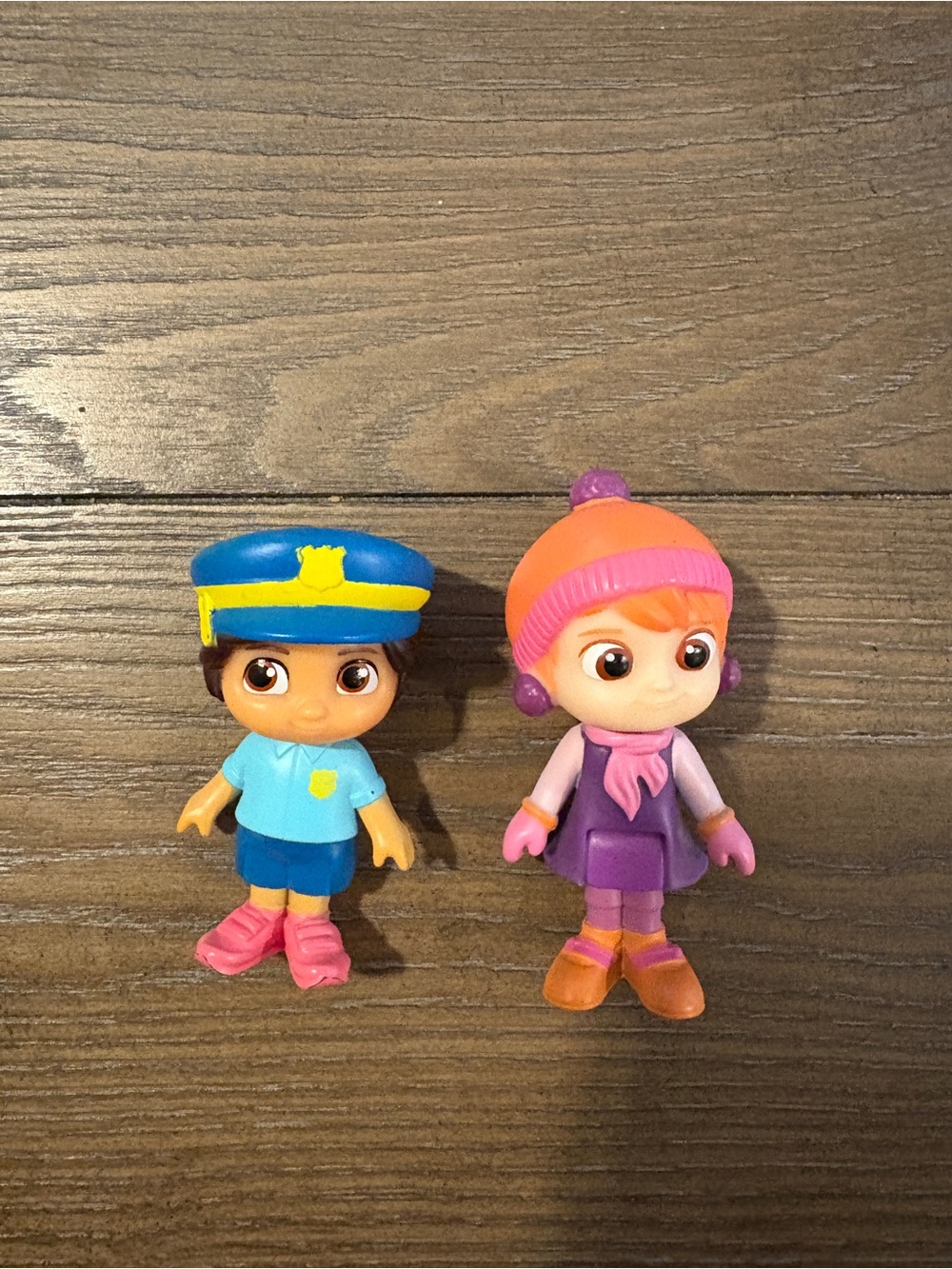 CoComelon Mini Figure Lot of 2 Police Officer Nina Winter Figures